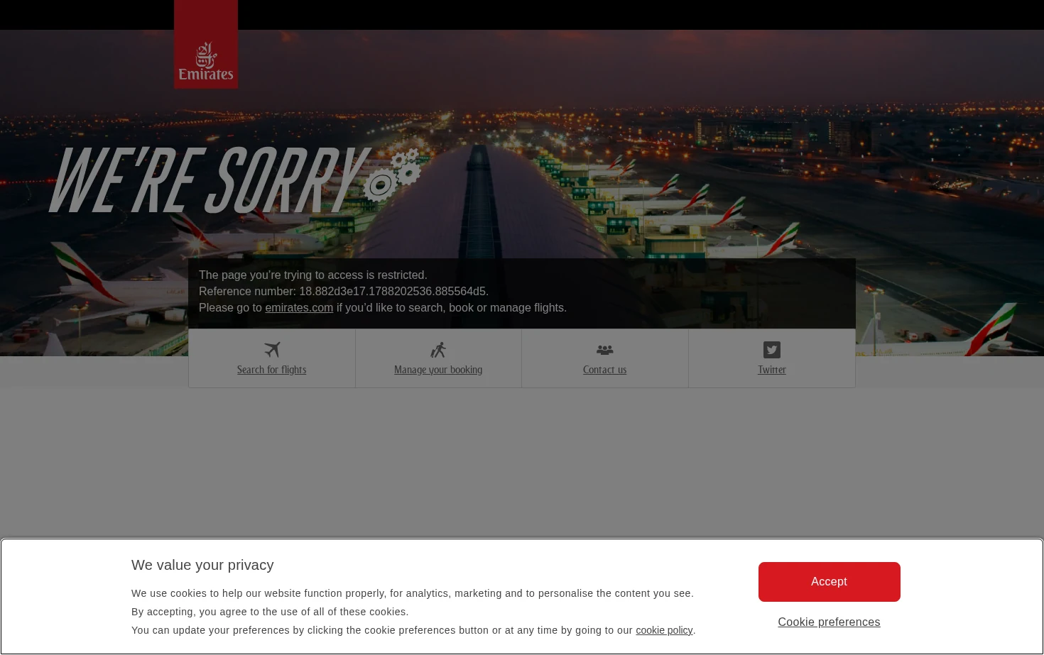 Emirates 页面快照